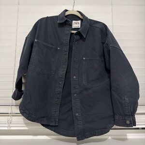Zara Dark Navy Denim Jacket